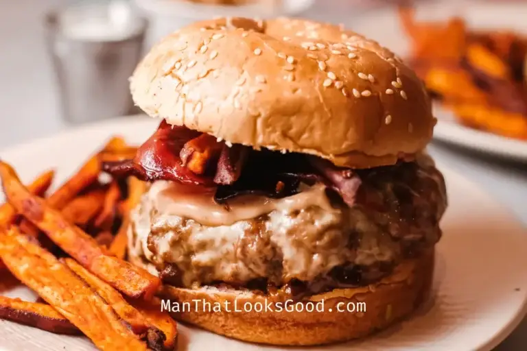 Mouth Watering Spicy Peanut Butter Bacon Burger