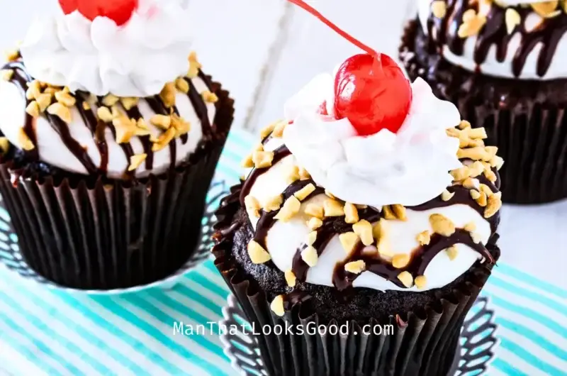 Hot Fudge Sundae Cupcakes